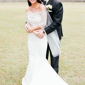 BHLDN Nicole Miller Dakota Wedding dress silk gown